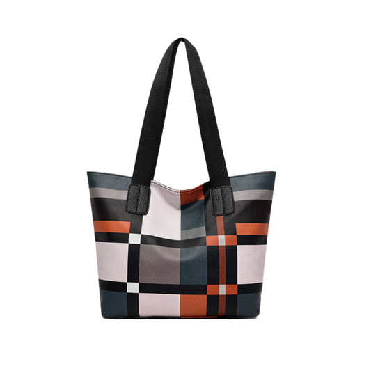 CARTERA BOLSO A CUADROS CUERO